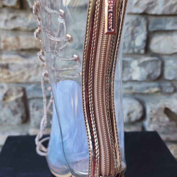 Rose Gold Clear Dress Heel boot - Picture 3 of 3